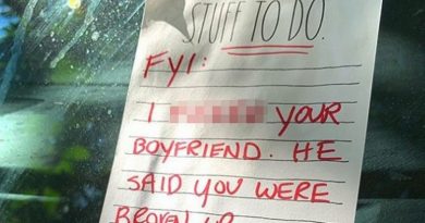 Stranger Leaves Brutal Note