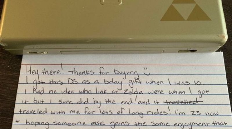 Gamer Finds Handwritten Note